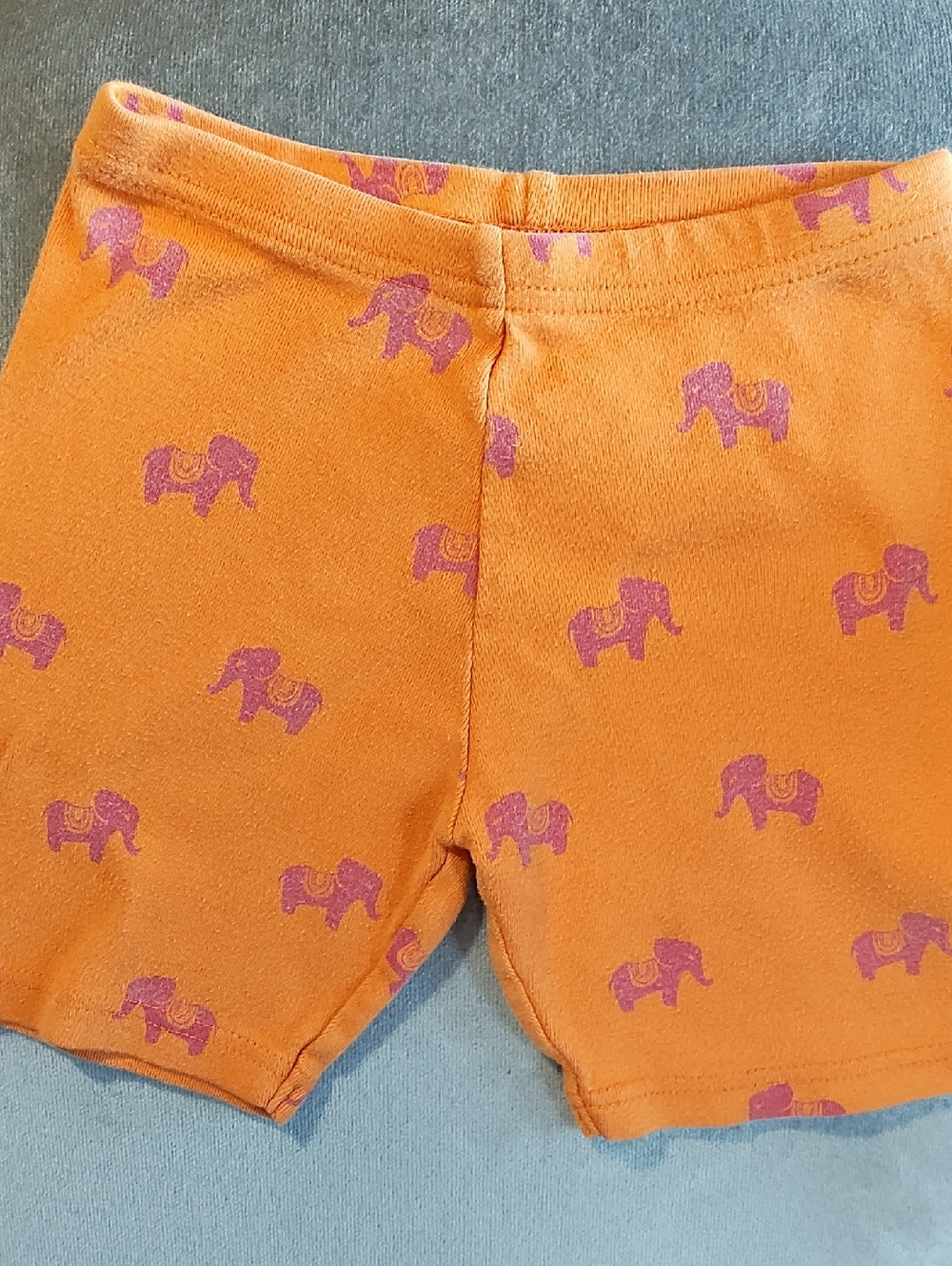 Gymboree Orange Shorts with Purple Elephant, Batik Summer Collection, Girls 6
